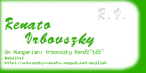 renato vrbovszky business card